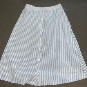 A.N.D EAWY blue and white stripped skirt
